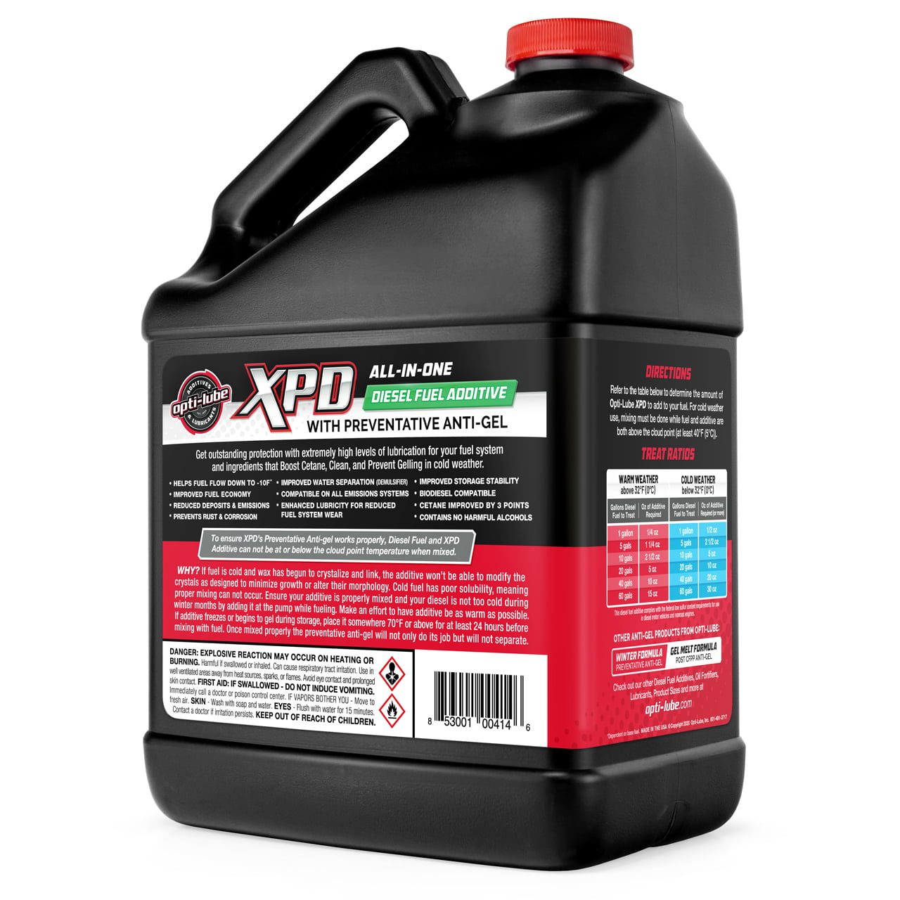 Opti-Lube Winter Anti-gel Diesel Fuel Additive: 8oz 4 Pack of Long Neck  Bottles, Treats Up To 32 Gallons Per 8oz Bottle