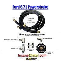 Ford Powerstroke 6.7L Bypass Oil Filter Frame Mount Kit