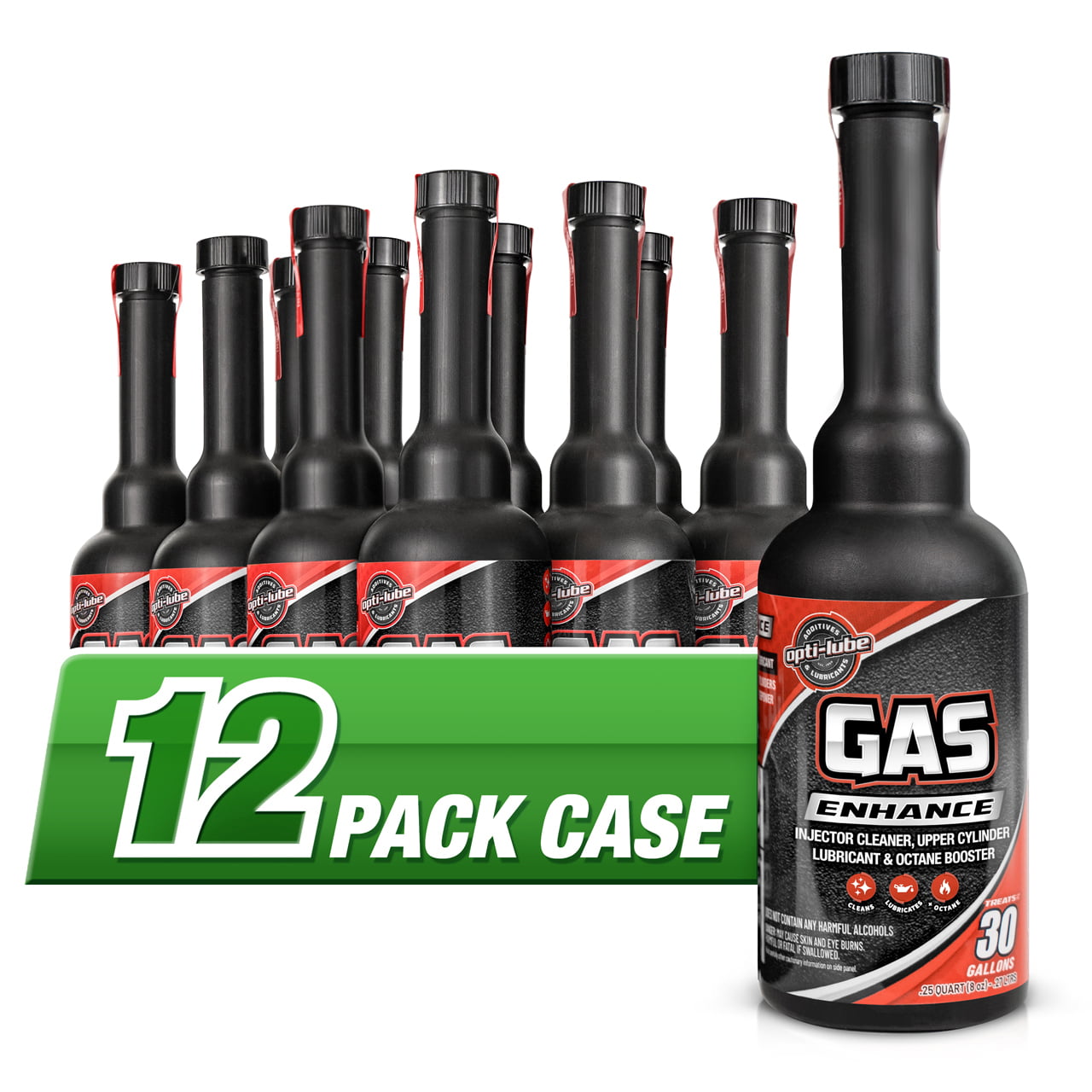 OPTI-LUBE GAS ENHANCE FUEL ADDITIVE - Case of 12 Long Neck 8oz