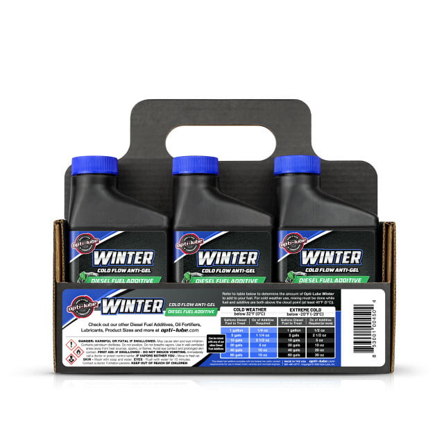 OptiLube Winter Formula Diesel Fuel Additive 8oz 6 pack Treats up to 32 Gallons per 8 oz bottle