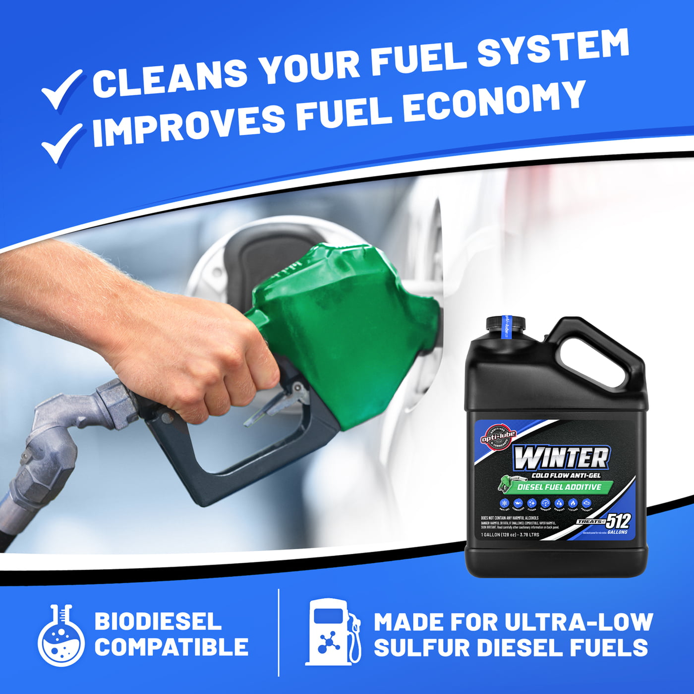 Opti-Lube Winter Formula Diesel Fuel Additive - 1 Gallon with ...