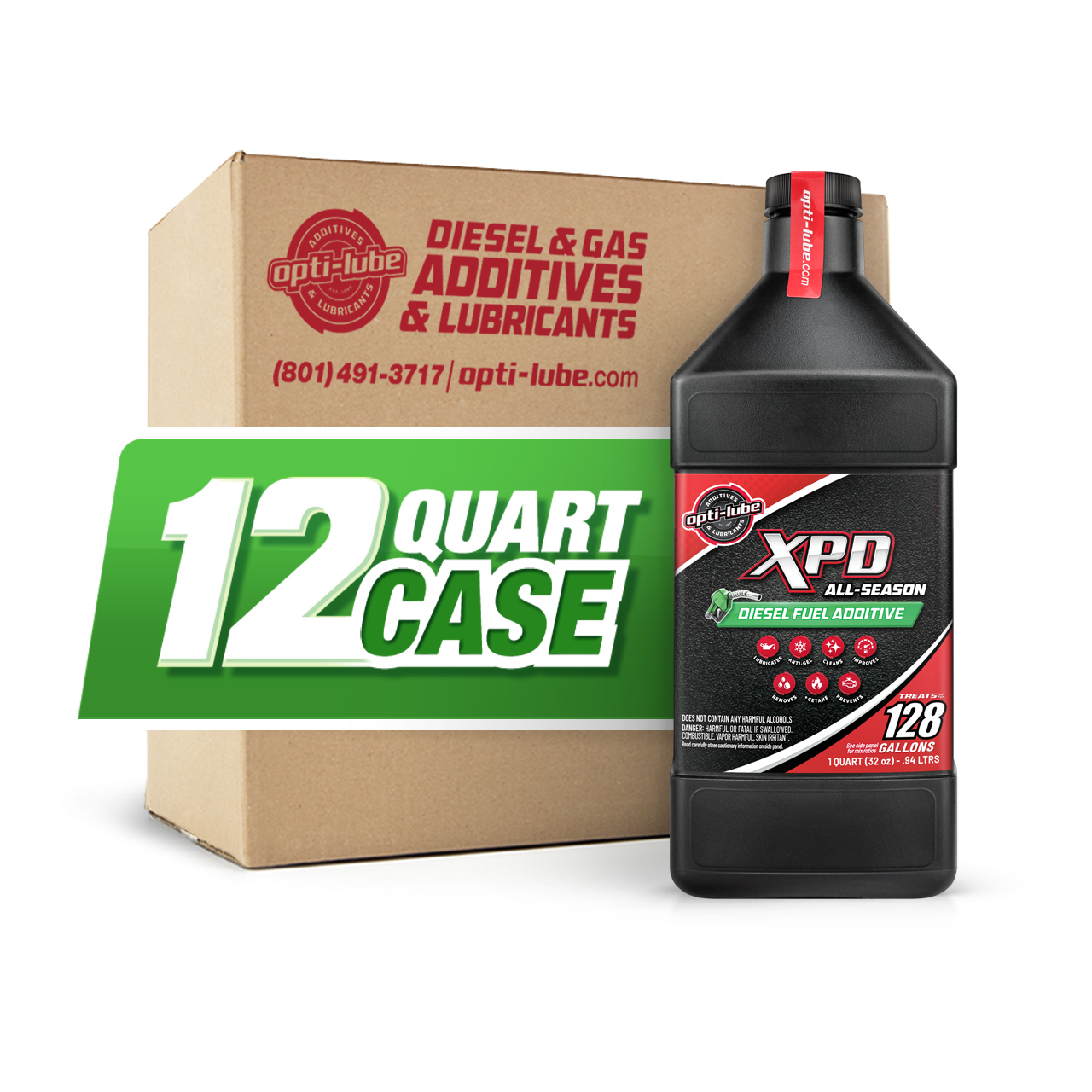 Opti-Lube XPD All-Season Diesel Fuel Additive - Quart, Case of 12