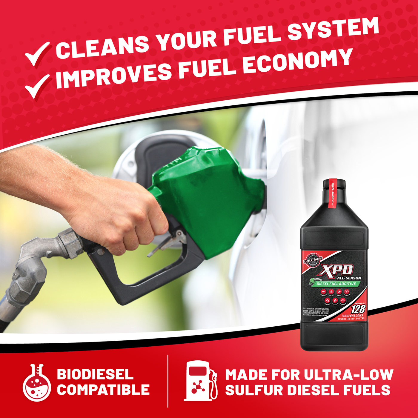 Opti-Lube XPD All-Season Diesel Fuel Additive - Quart Treats up to