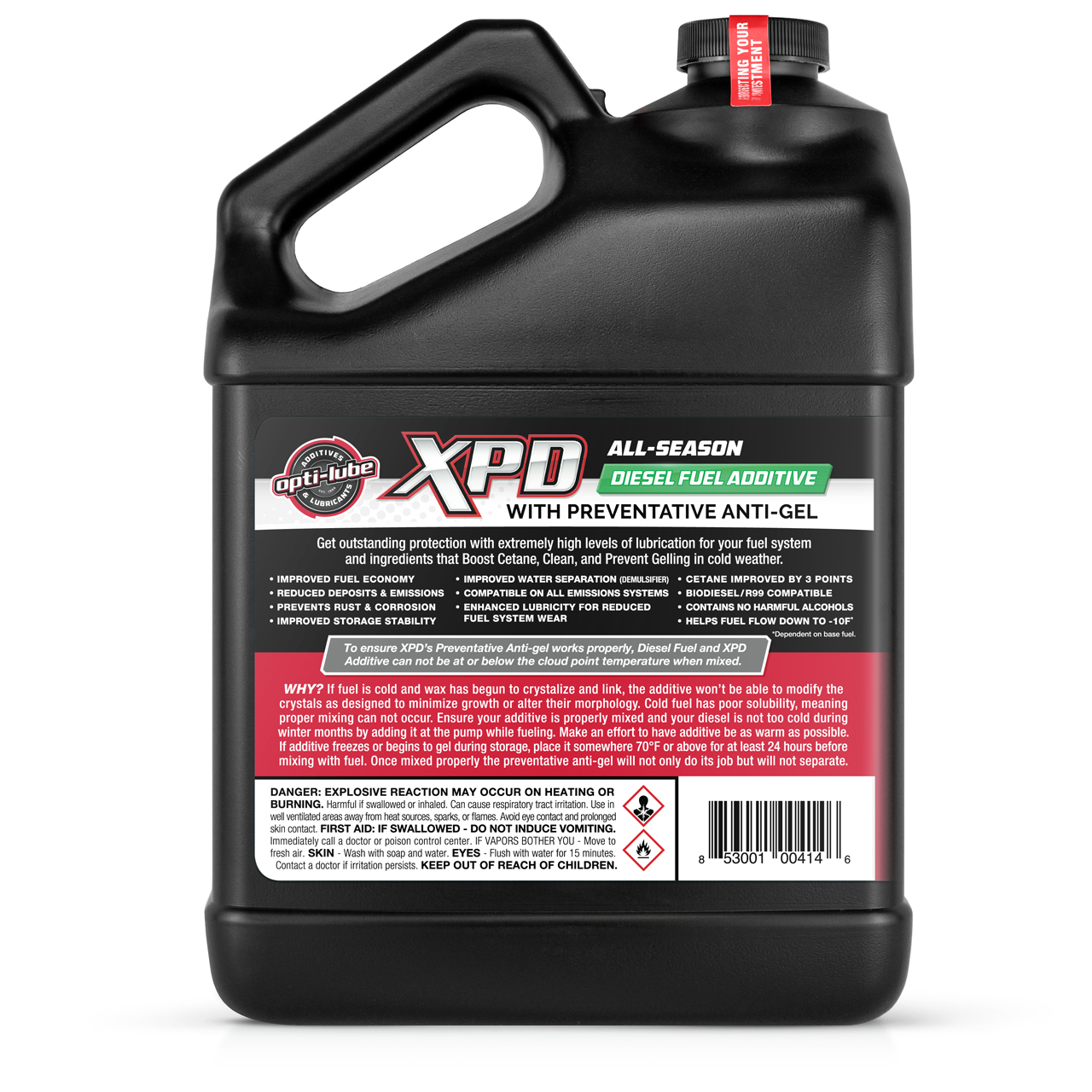 Opti-Lube XPD All-Season Diesel Fuel Additive - 1 Gallon without  Accessories Treats up to 512 Gallons