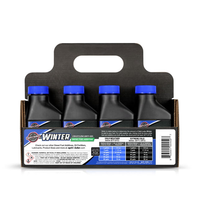 Opti-Lube Winter Formula Diesel Fuel Additive - 4oz 8 Pack Treats up to 16  Gallons per 4 oz bottle